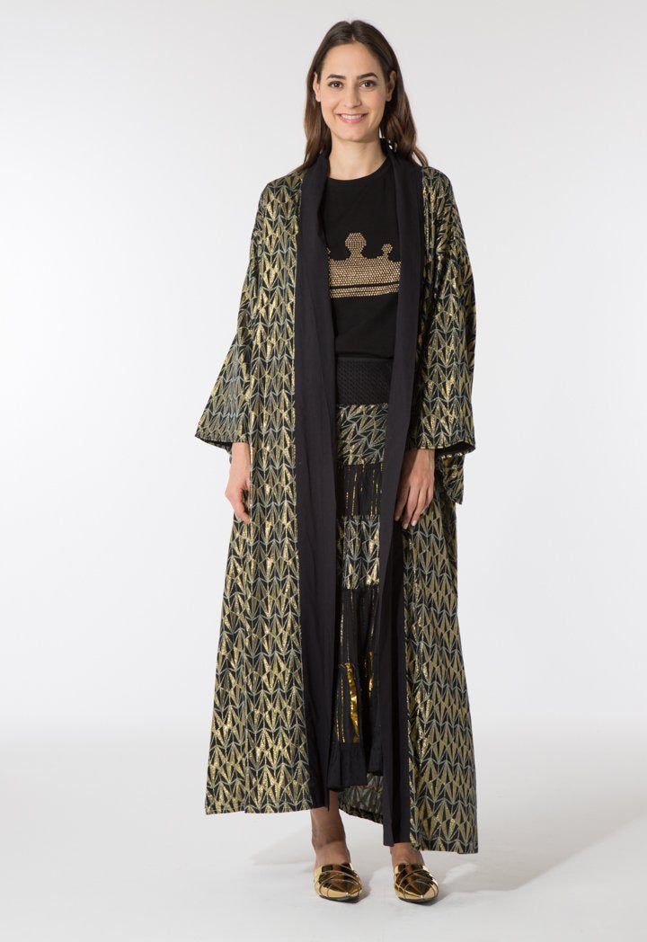 Gold Jacquard Kimono