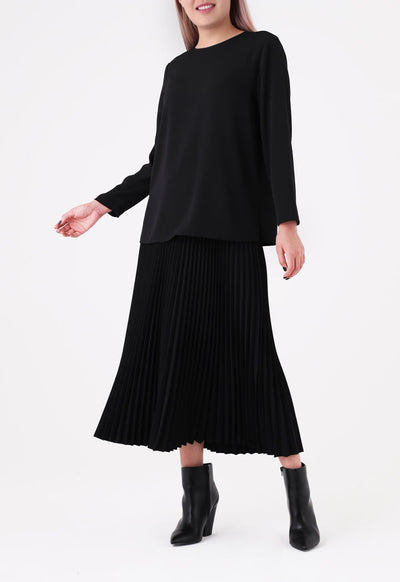 Round Neck Bracelet Sleeve Top