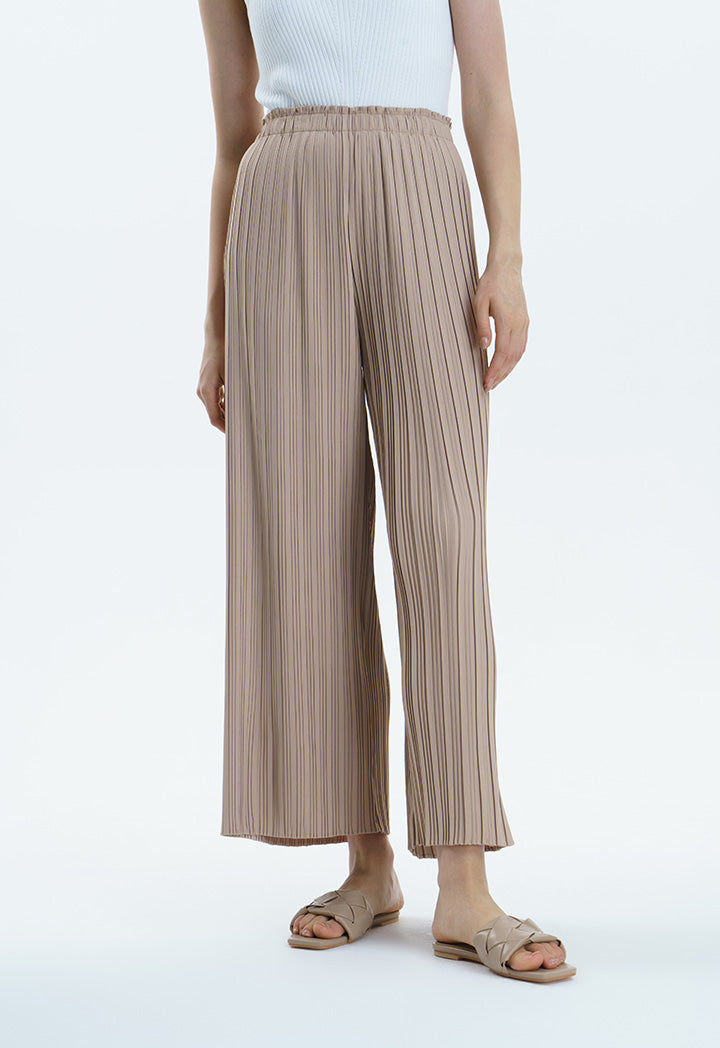 Pleated Wide Leg Culottes