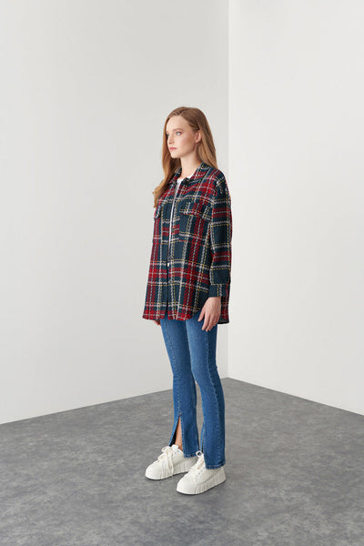 Checkered Tweed Shirt