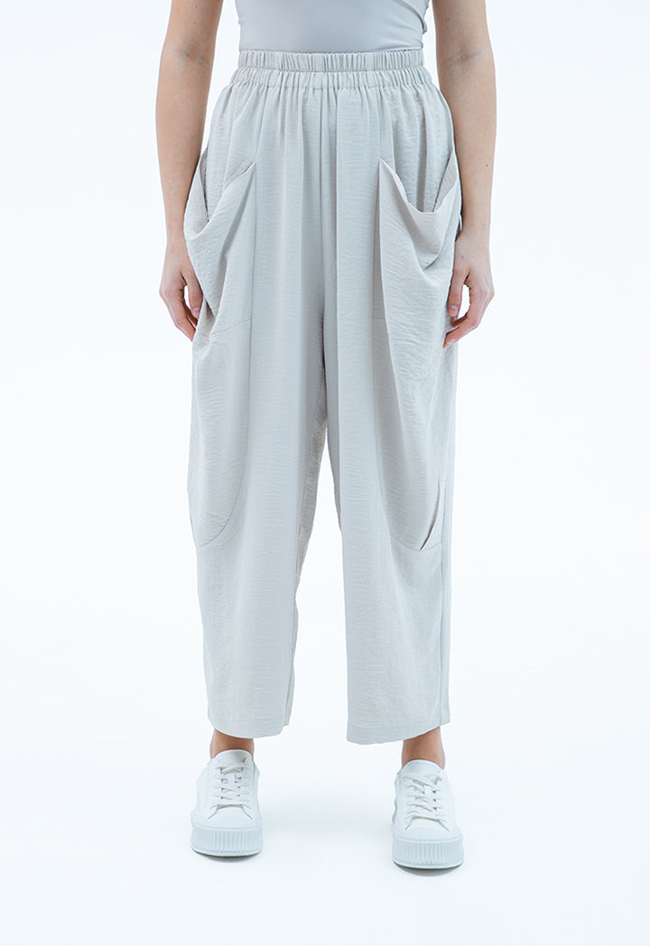 Textured Solid Trousers