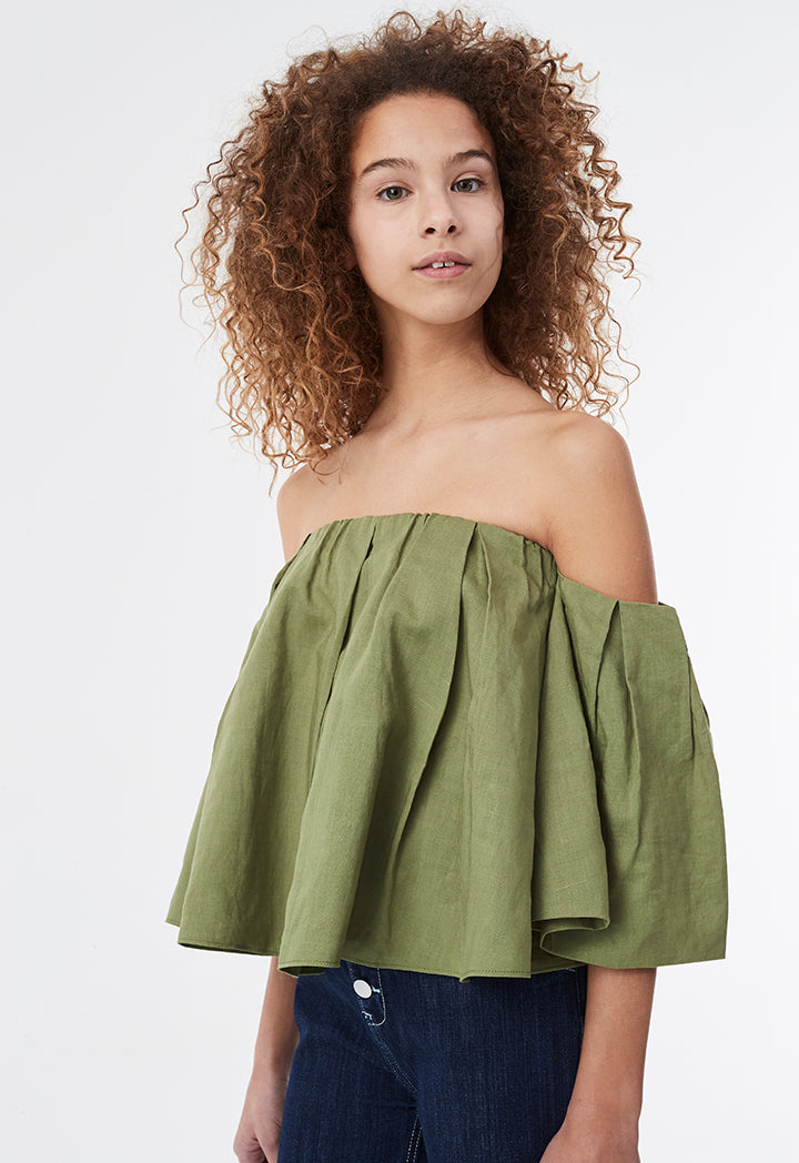 Gathered Off-Shoulder Top