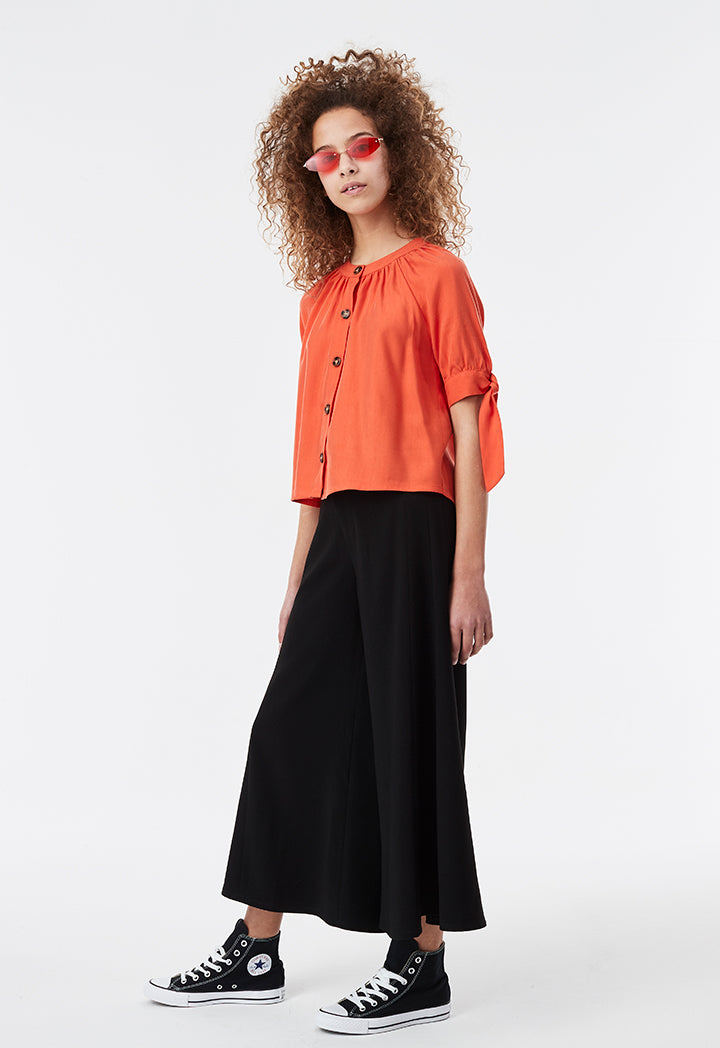 High Waist Flare Cut Trouser