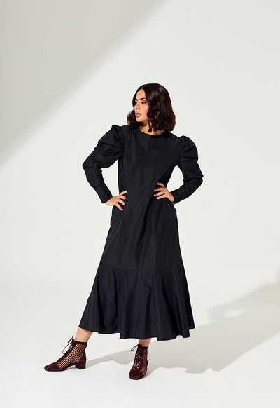 Puff Sleeve Maxi Dress