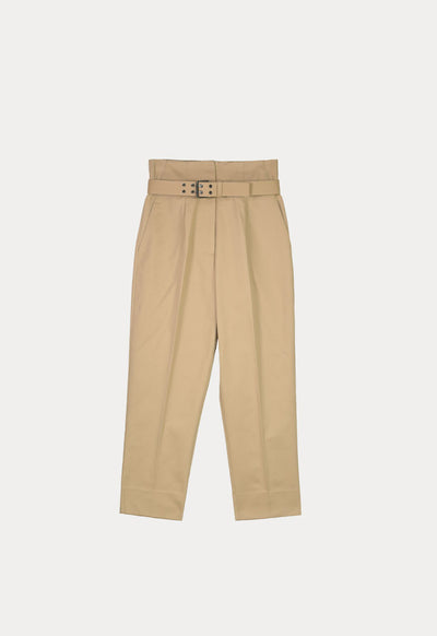 Cropped Solid Trouser