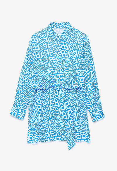 All Over Monogram Wavy Patterned Shirt