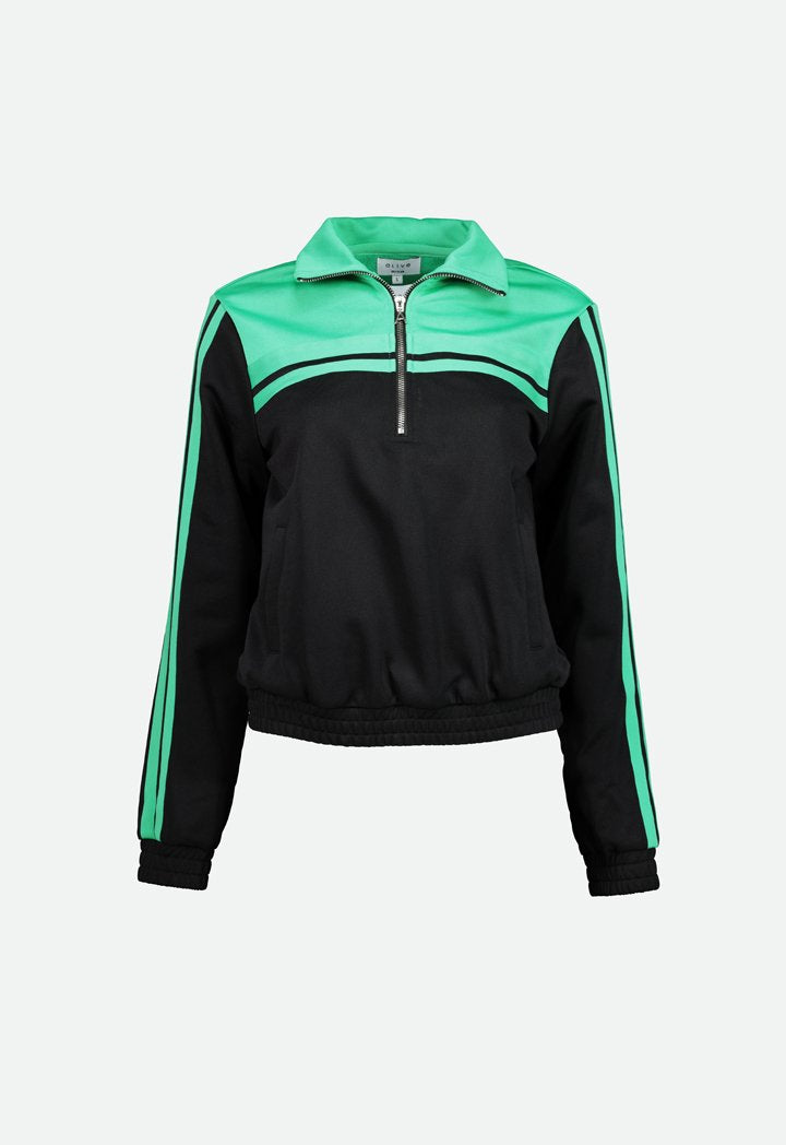 Color Block Track Top