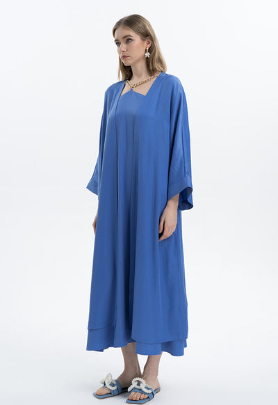 Open Solid Kimono Abaya