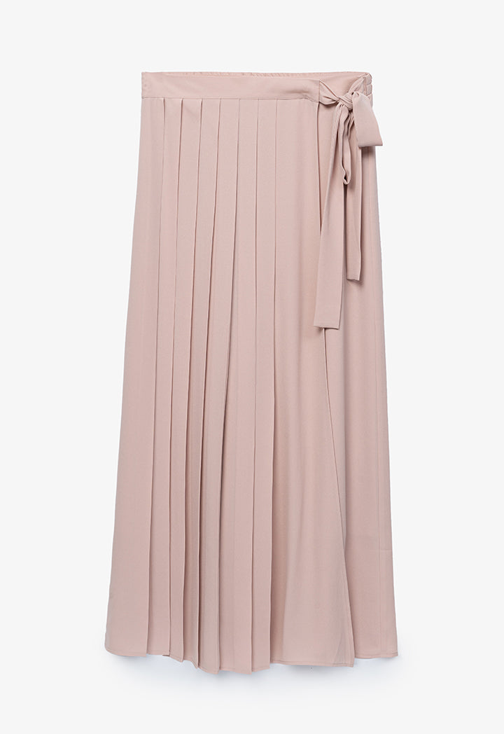 Pleated Wrap Solid Trouser