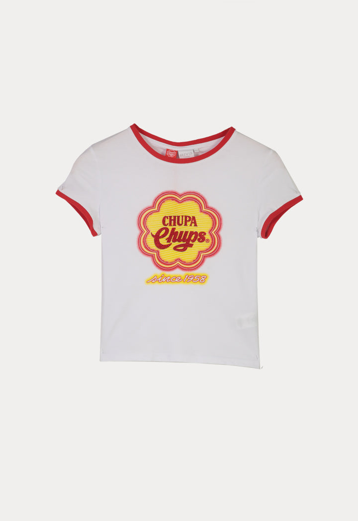 Chupa Chups Rhinestone Fashion T-Shirt