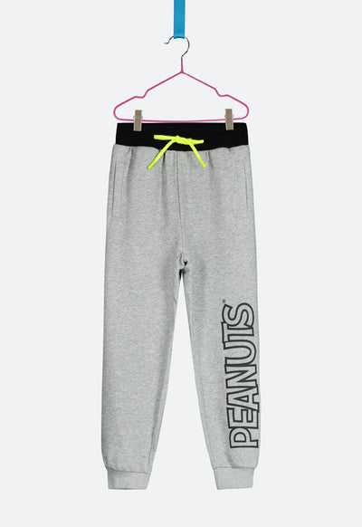 Peanuts Print Grey Jogger Pants