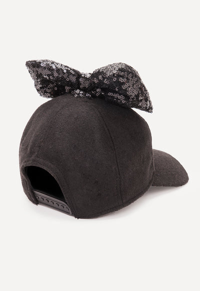 Sequins Bow Girls Cap