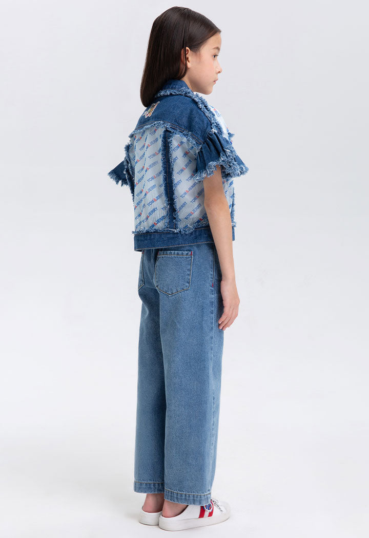 Tom And Jerry Denim Lurex Organza Jacket