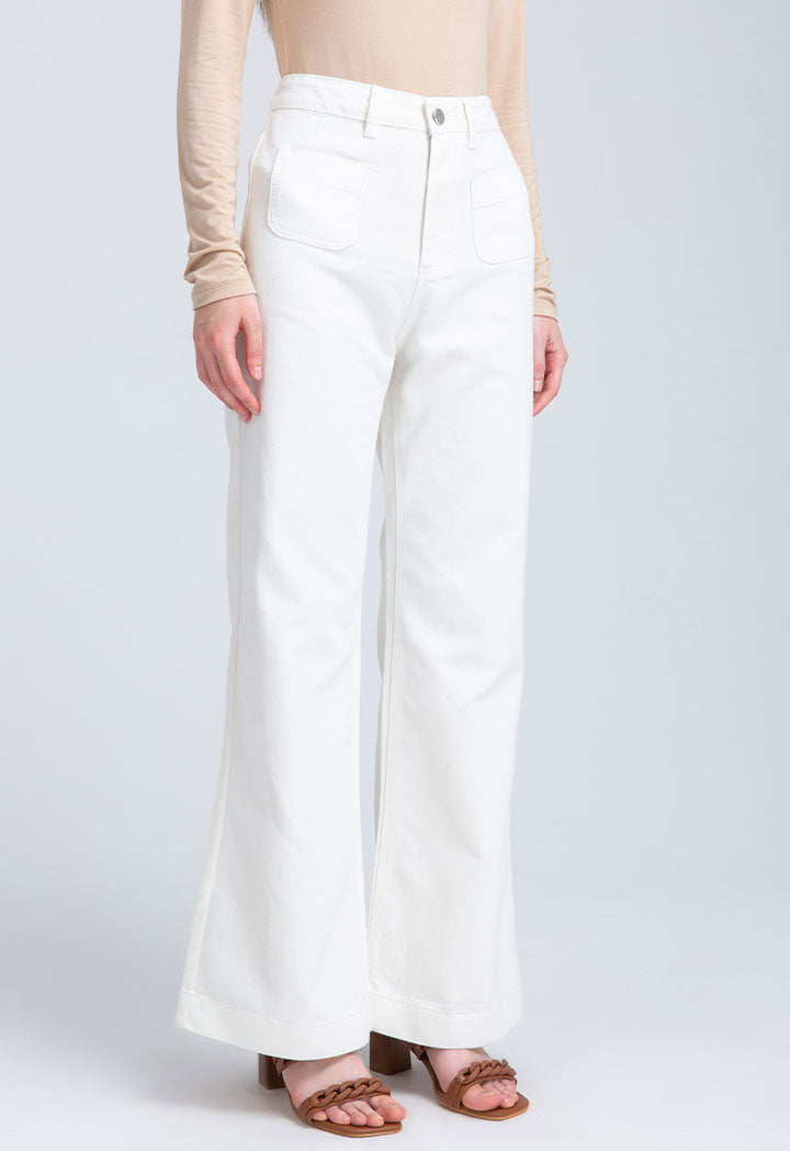 Bell Bottom Solid Trouser