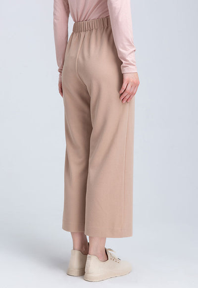 Elastic Waist Wide Culottes