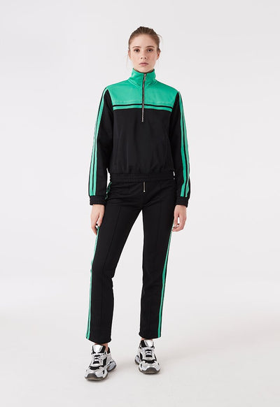 Color Block Track Top