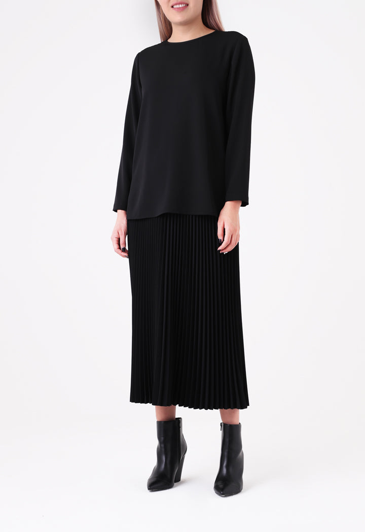Round Neck Bracelet Sleeve Top