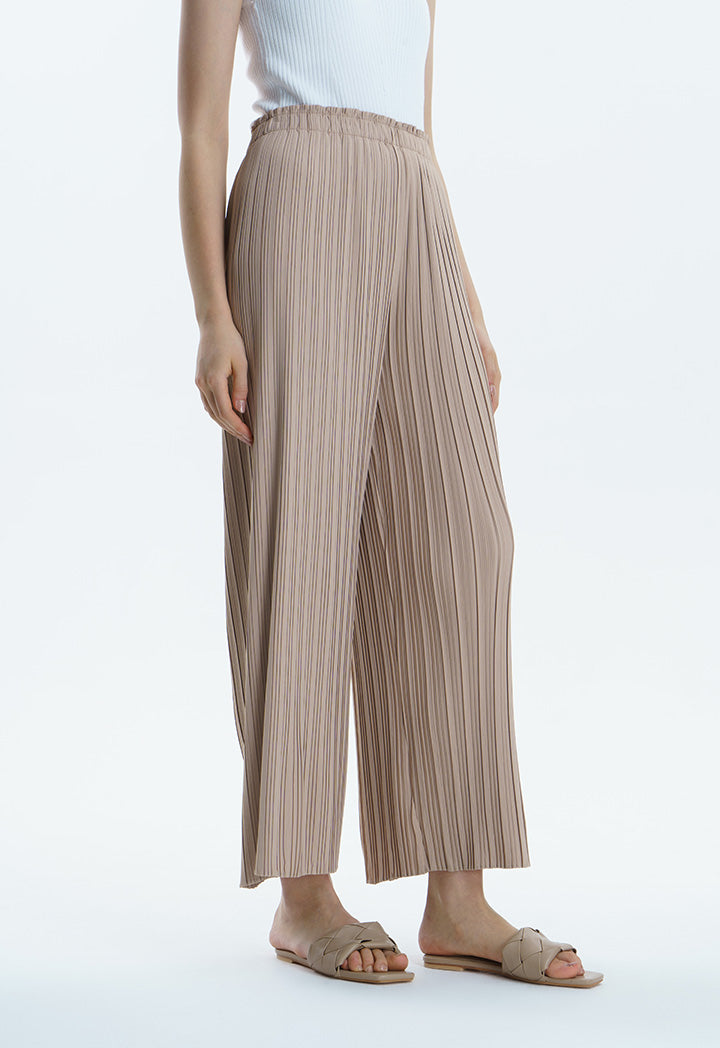 Pleated Wide Leg Culottes