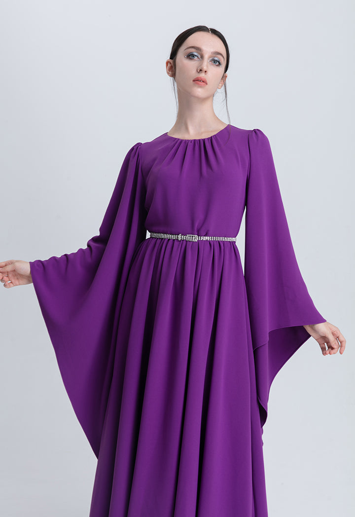 Butterfly Sleeve Maxi Dress