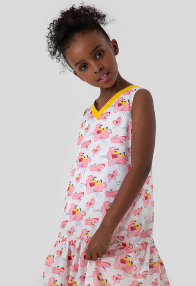 Pink Panther Printed Sleeveless Dress