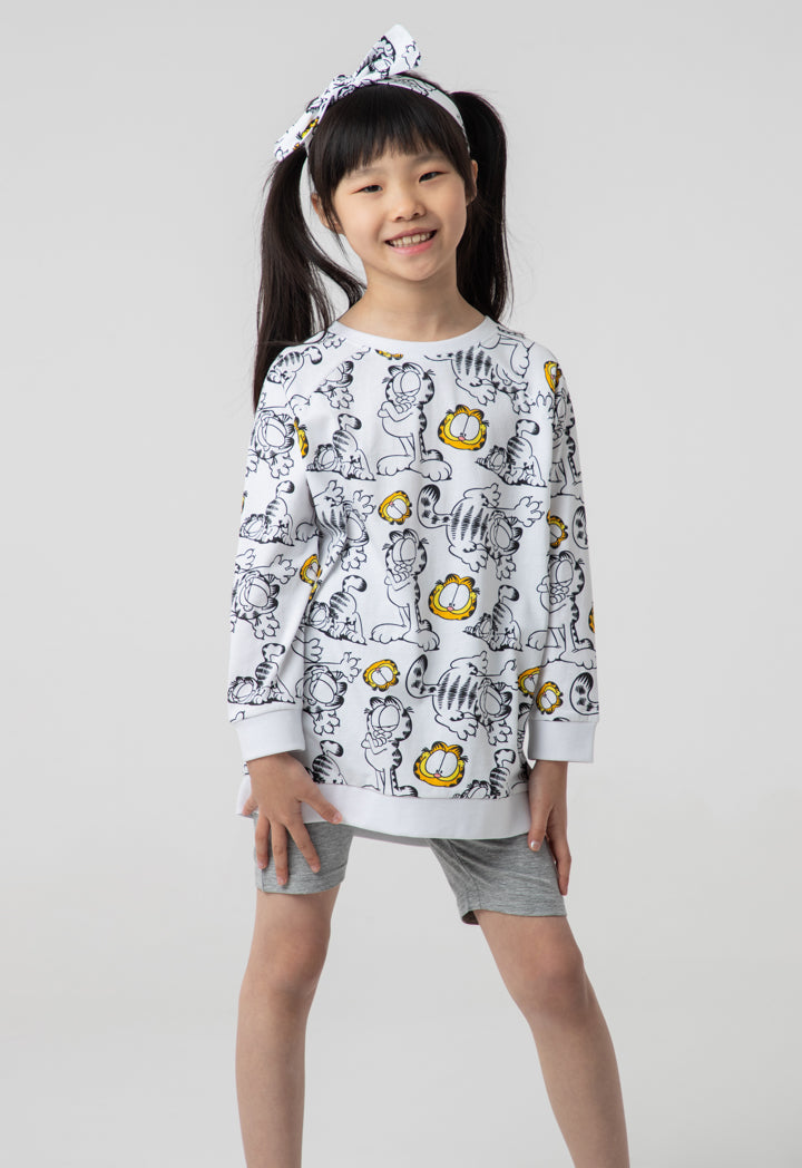 Garfield Classic Print Pullover Shirt And Shorts