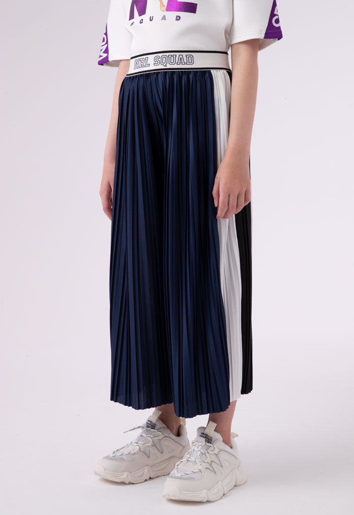 Side Stripe Pleated Culottes