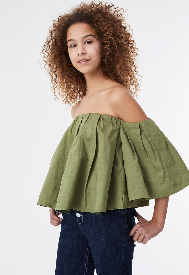 Gathered Off-Shoulder Top