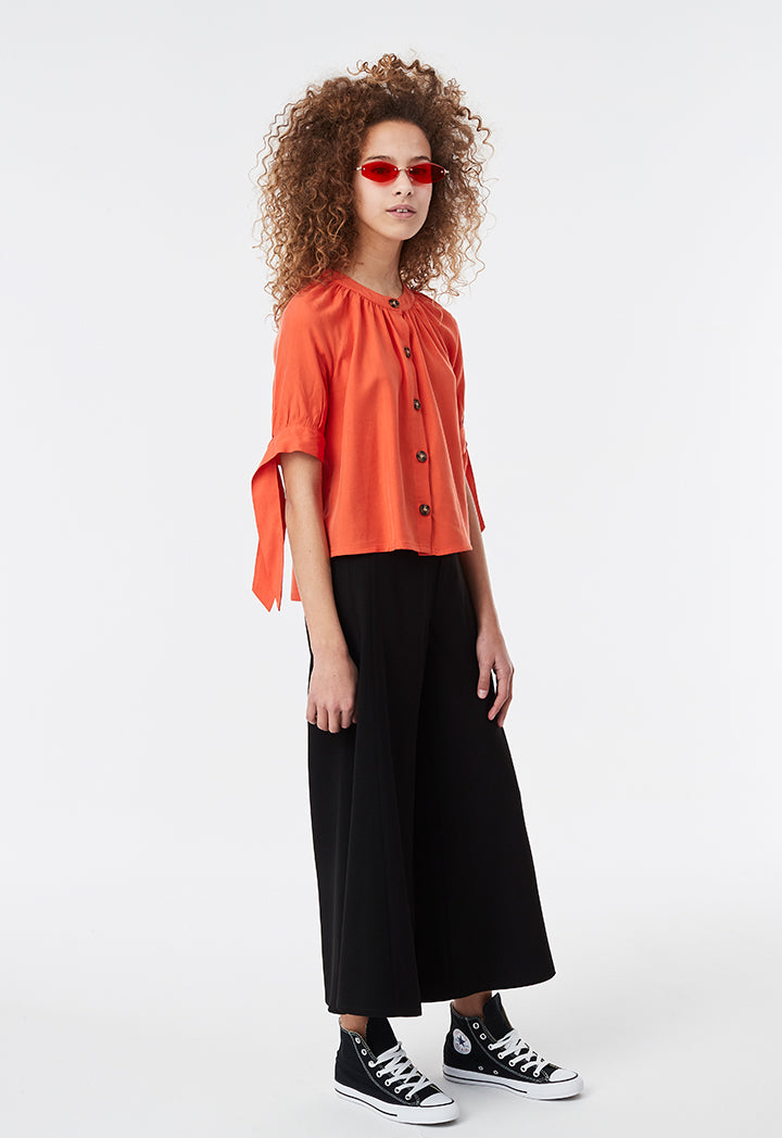 High Waist Flare Cut Trouser