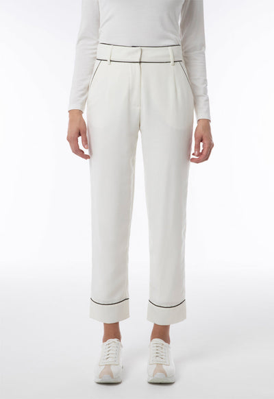 Contrast Piping High Waist Trouser