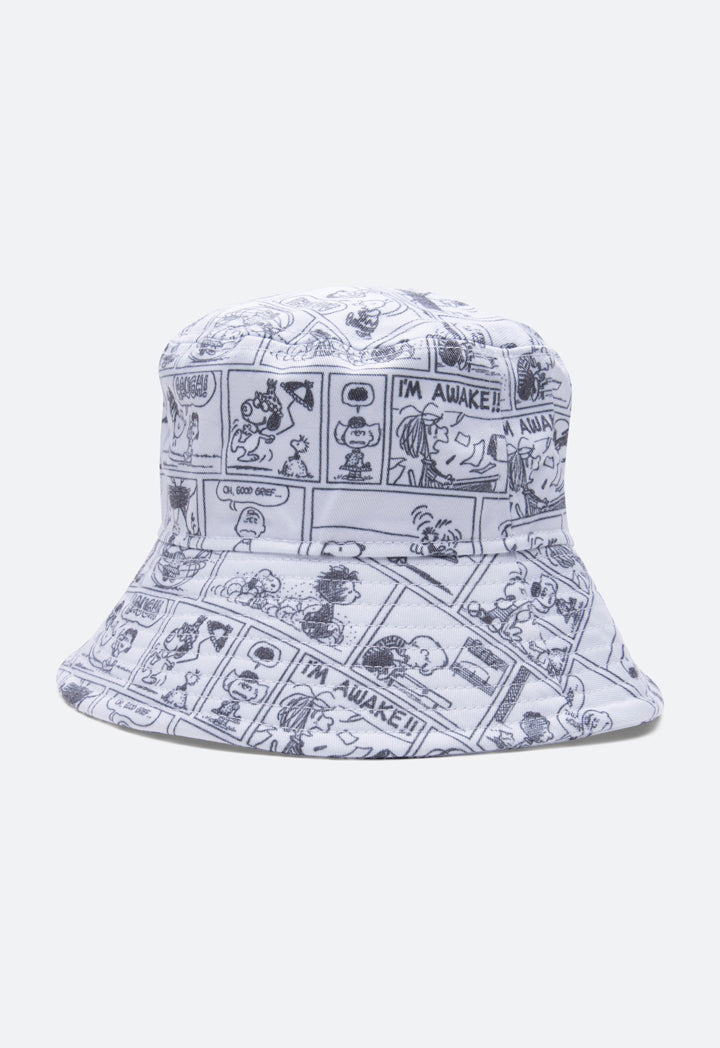 Peanuts Comic Print Bucket Hat