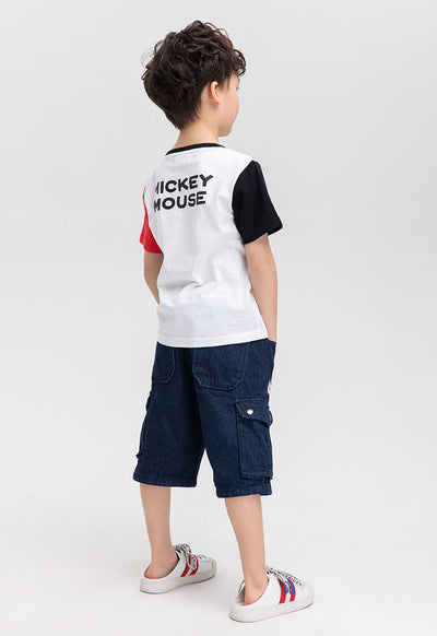 Disney Mickey Mouse Glitter Print T-Shirt