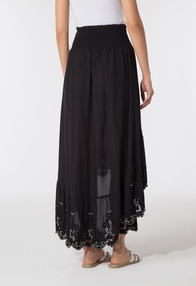 Scalloped Embroidered Long Skirt