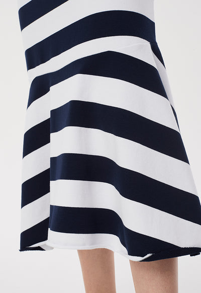 Stripe Mermaid Panel Skirt