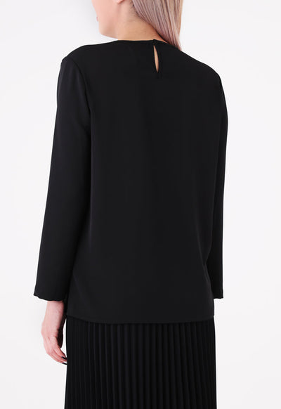 Round Neck Bracelet Sleeve Top