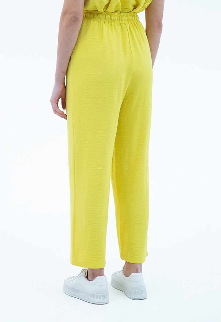 Elacticated Waist Solid Culottes