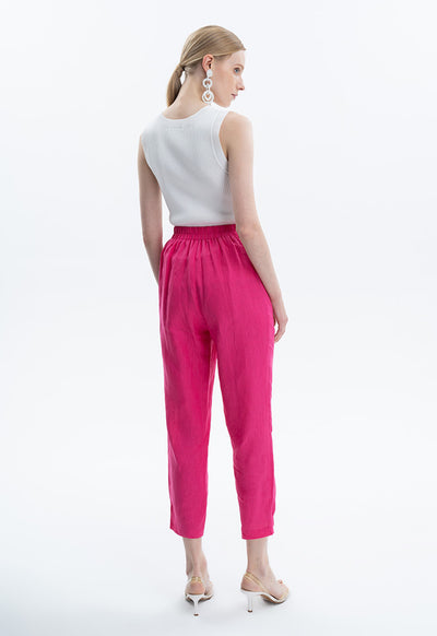 Single Toned Linen Pants