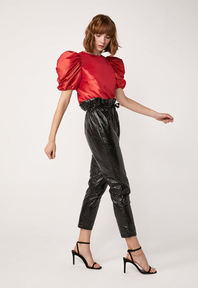 Single Color Balloon Sleeve Top