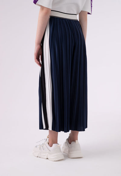 Side Stripe Pleated Culottes