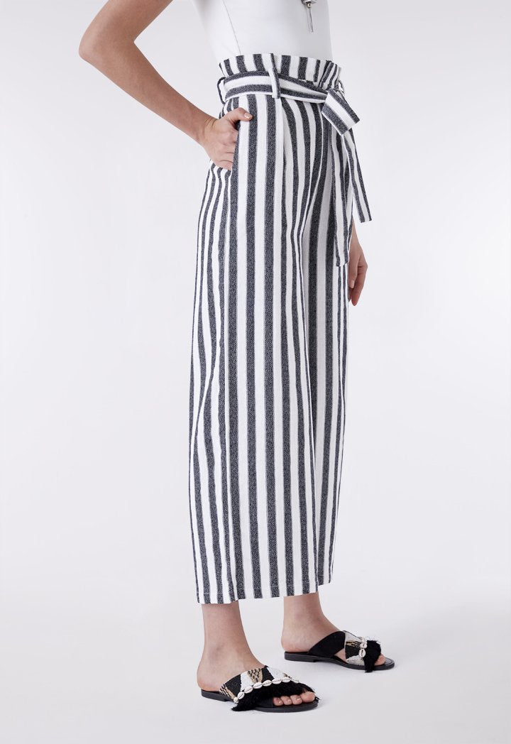 Silver Lurex Striped Cullotes