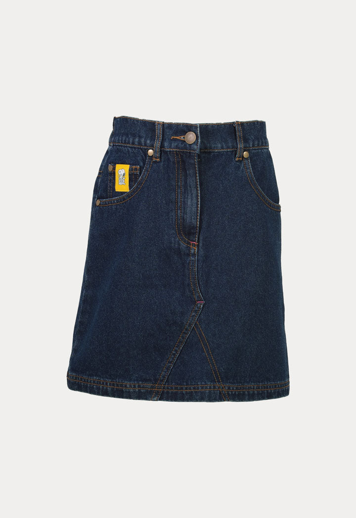 Peanuts Snoopy Elasticated Back Denim Skirt