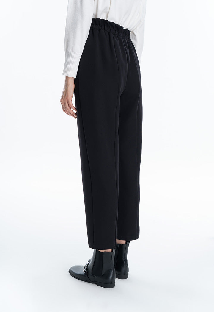 Solid Straight Leg Formal Trouser