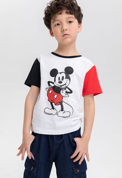 Disney Mickey Mouse Glitter Print T-Shirt