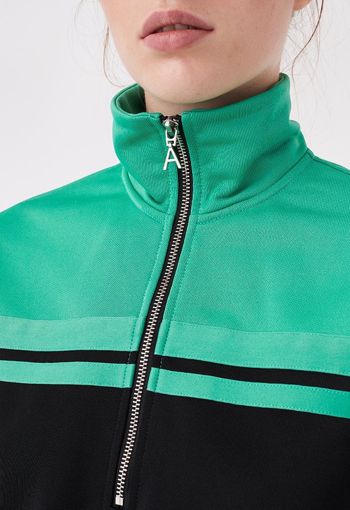 Color Block Track Top