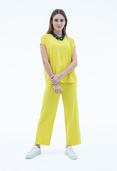 Elacticated Waist Solid Culottes