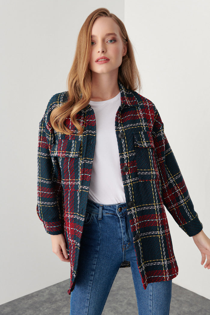 Checkered Tweed Shirt