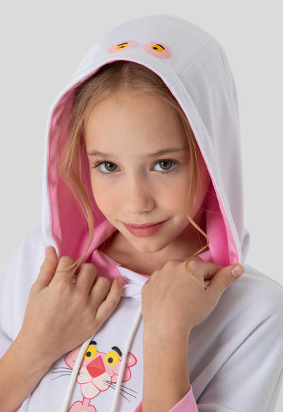 Pink Panther Kangaroo Pocket Hoodie Blouse