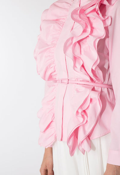 Frilled Pink Blouse