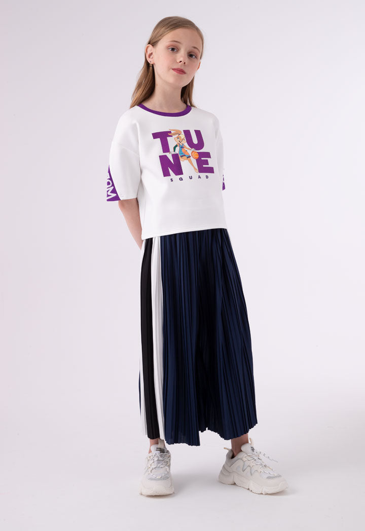 Side Stripe Pleated Culottes