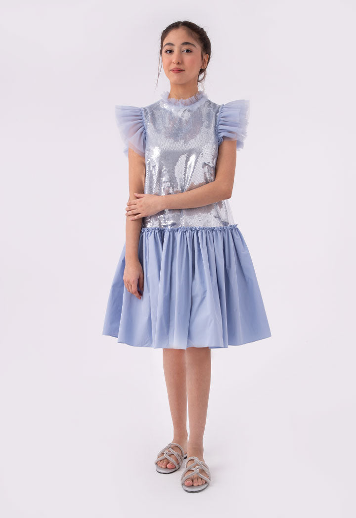 Sequins Tulle Frill Dress