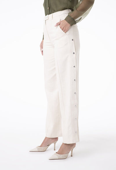 Linen High Waist Trouser